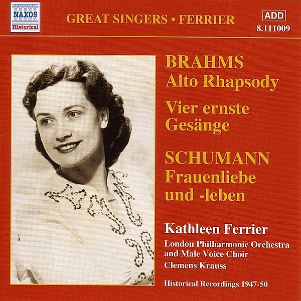 Altrhapsodie/Vier Ernste Gesänge, Kathleen Ferrier, Clemen Krauss