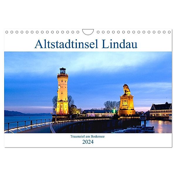 Altstadtinsel Lindau - Traumziel am Bodensee (Wandkalender 2024 DIN A4 quer), CALVENDO Monatskalender, U boeTtchEr