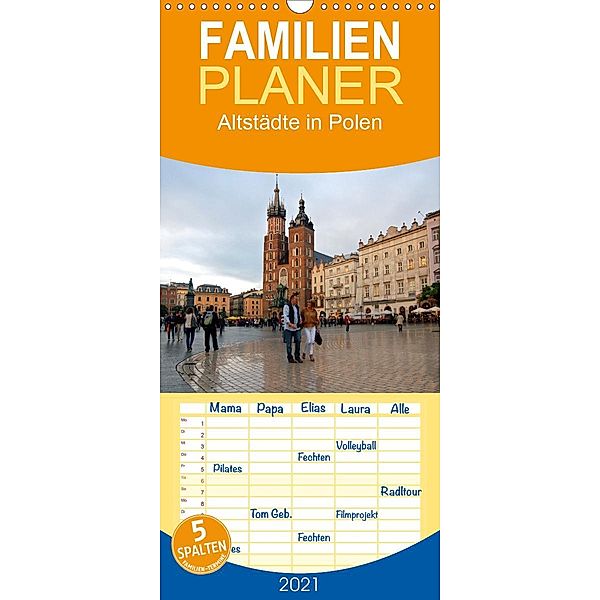 Altstädte in Polen - Familienplaner hoch (Wandkalender 2021 , 21 cm x 45 cm, hoch), Dietmar Falk