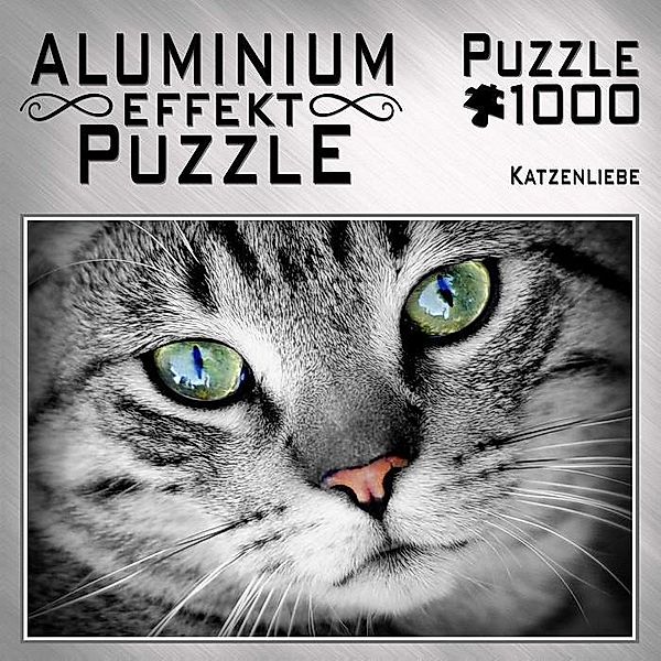 Aluminium Effekt Puzzle Motiv: Katzenliebe 1.000 Teile