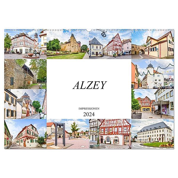 Alzey Impressionen (Wandkalender 2024 DIN A2 quer), CALVENDO Monatskalender, Dirk Meutzner