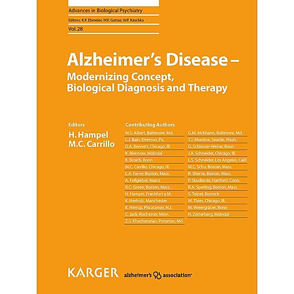 Alzheimer's Disease - Modernizing Concept, Biological Diagnosis and Therapy