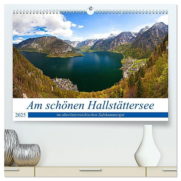 Am schönen Hallstättersee im oberösterreichischen Salzkammergut (hochwertiger Premium Wandkalender 2025 DIN A2 quer), Kunstdruck in Hochglanz, Calvendo, Christa Kramer