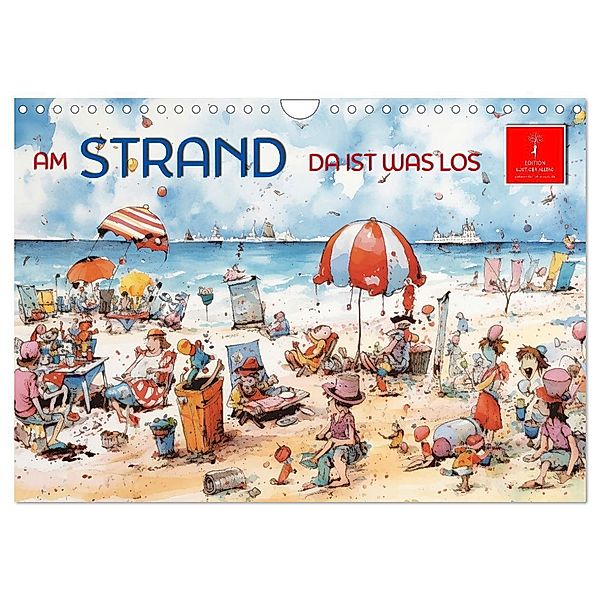 Am Strand da ist was los (Wandkalender 2024 DIN A4 quer), CALVENDO Monatskalender, Peter Roder