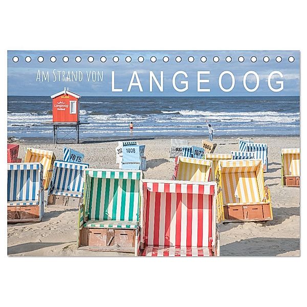 Am Strand von Langeoog (Tischkalender 2024 DIN A5 quer), CALVENDO Monatskalender, Dietmar Scherf