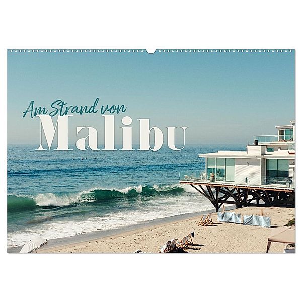 Am Strand von Malibu (Wandkalender 2024 DIN A2 quer), CALVENDO Monatskalender, Happy Monkey