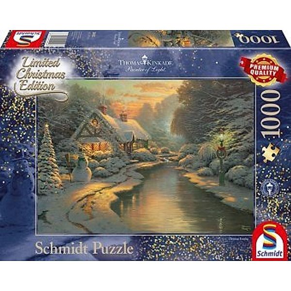 SCHMIDT SPIELE Am Weihnachtsabend, Limited Christmas Edition (Puzzle), Thomas Kinkade