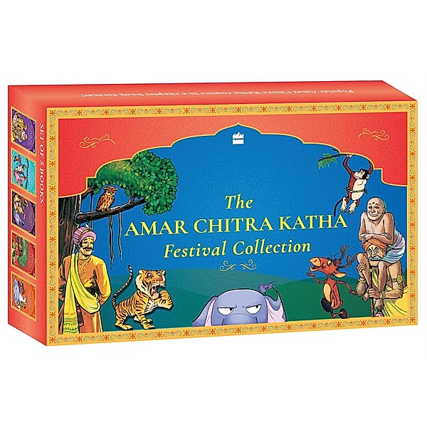 Amar Chitra Katha Festival Collection - Tin box containing 5 books / The Amar Chitra Katha Collection, Amar Chitra Katha