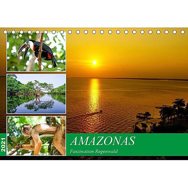 Amazonas - Faszination Regenwald (Tischkalender 2021 DIN A5 quer), Markus Nawrocki