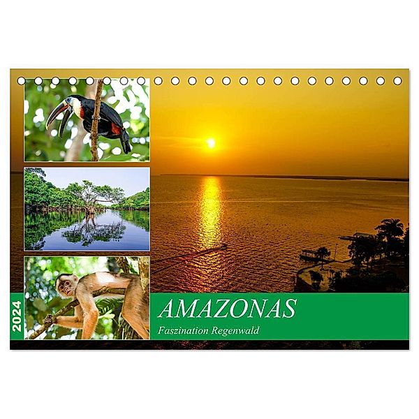 Amazonas - Faszination Regenwald (Tischkalender 2024 DIN A5 quer), CALVENDO Monatskalender, Markus Nawrocki