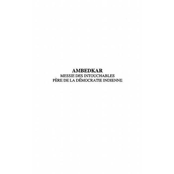Ambedkar messi des intouchables / Hors-collection, Lorrain Marie-Claire