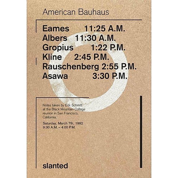 American Bauhaus, Erik Schmitt