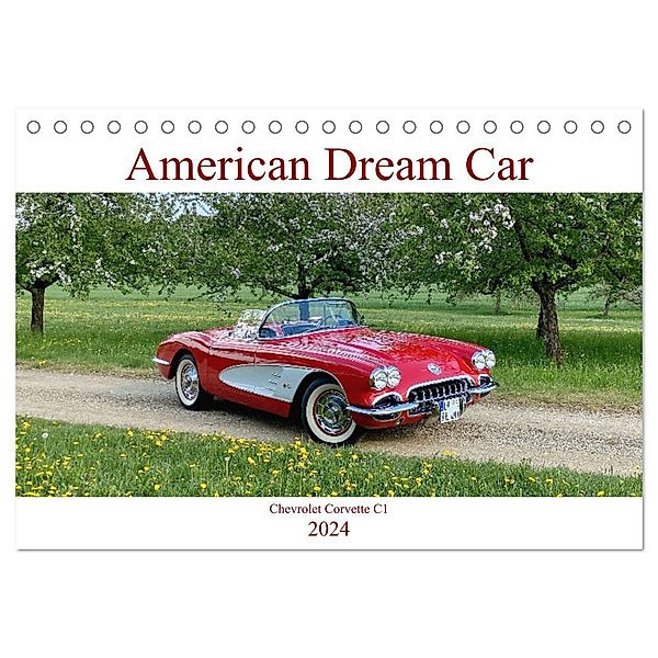 American Deam Car Corvette C1 (Tischkalender 2024 DIN A5 quer), CALVENDO Monatskalender, Michael Brückmann