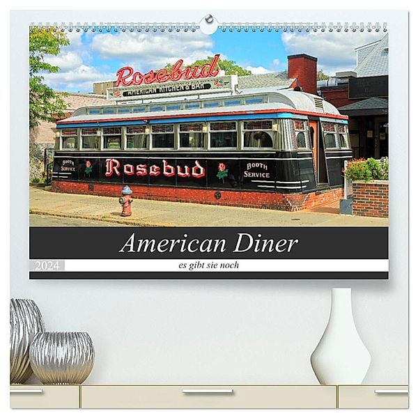 American Diner - es gibt sie noch (hochwertiger Premium Wandkalender 2024 DIN A2 quer), Kunstdruck in Hochglanz, Gro