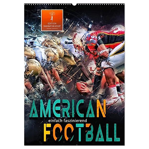 American Football - einfach faszinierend (Wandkalender 2024 DIN A2 hoch), CALVENDO Monatskalender, Peter Roder