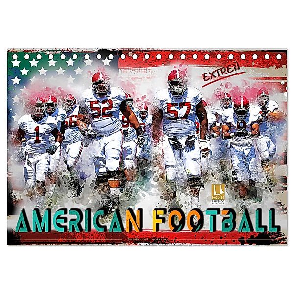 American Football extrem (Tischkalender 2024 DIN A5 quer), CALVENDO Monatskalender, Peter Roder