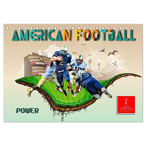 American Football - Power (Tischkalender 2024 DIN A5 quer), CALVENDO Monatskalender, Peter Roder