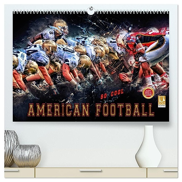 American Football - so cool (hochwertiger Premium Wandkalender 2024 DIN A2 quer), Kunstdruck in Hochglanz, Peter Roder