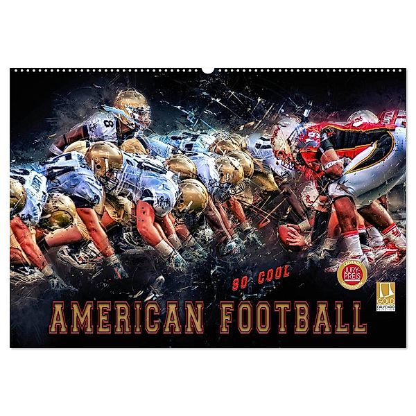 American Football - so cool (Wandkalender 2025 DIN A2 quer), CALVENDO Monatskalender, Calvendo, Peter Roder