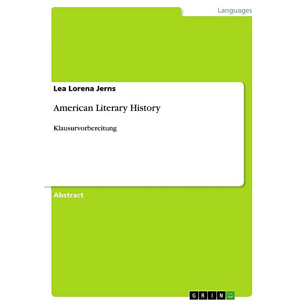 American Literary History, Lea Lorena Jerns