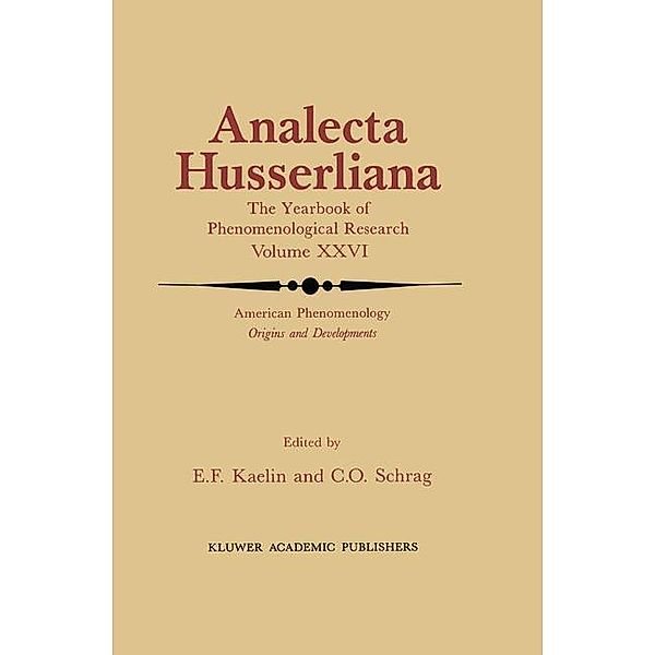 American Phenomenology / Analecta Husserliana Bd.26