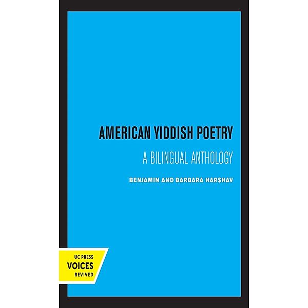 American Yiddish Poetry, Barbara Harshav, Benjamin Harshav