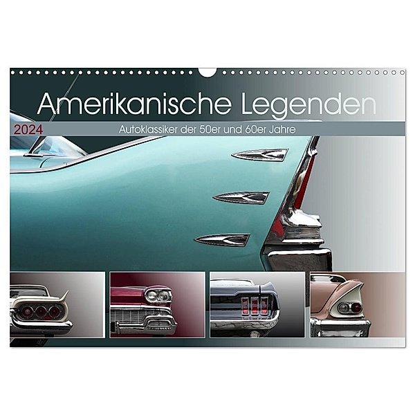 Amerikanische Legenden - Autoklassiker der 50er und 60er Jahre (Wandkalender 2024 DIN A3 quer), CALVENDO Monatskalender, Beate Gube