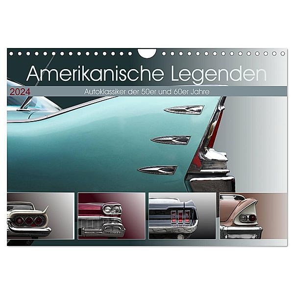 Amerikanische Legenden - Autoklassiker der 50er und 60er Jahre (Wandkalender 2024 DIN A4 quer), CALVENDO Monatskalender, Beate Gube
