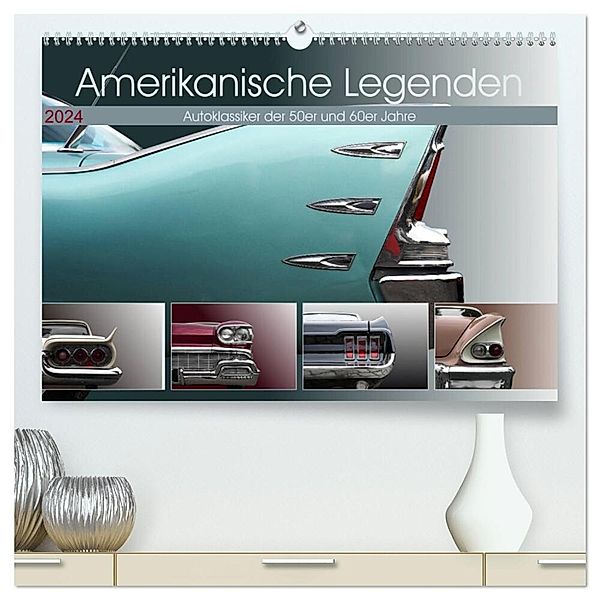 Amerikanische Legenden - Autoklassiker der 50er und 60er Jahre (hochwertiger Premium Wandkalender 2024 DIN A2 quer), Kunstdruck in Hochglanz, Beate Gube
