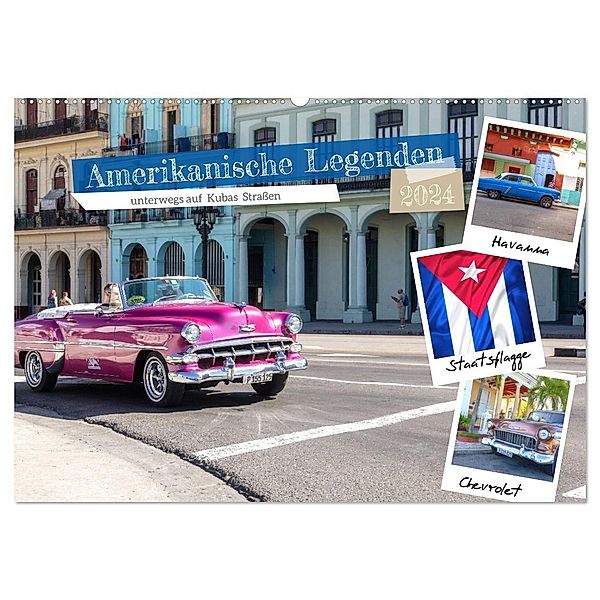 Amerikanische Legenden, unterwegs auf Kubas Straßen (Wandkalender 2024 DIN A2 quer), CALVENDO Monatskalender, Tilo Grellmann Photography
