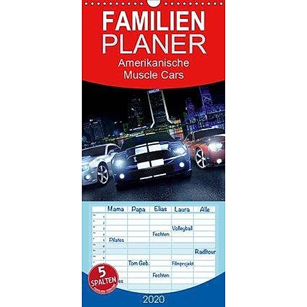 Amerikanische Muscle Cars - Familienplaner hoch (Wandkalender 2020 , 21 cm x 45 cm, hoch), Atlantismedia