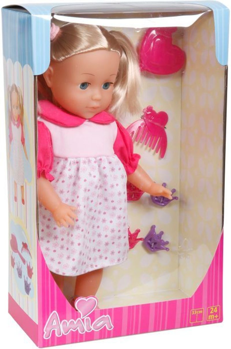 Amia Puppe mit Haar, 33 cm, inklusive Zubehör | Weltbild.ch