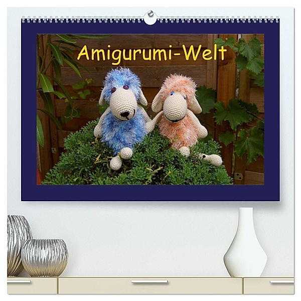 Amigurumi-Welt (hochwertiger Premium Wandkalender 2024 DIN A2 quer), Kunstdruck in Hochglanz, Helmut Schneller