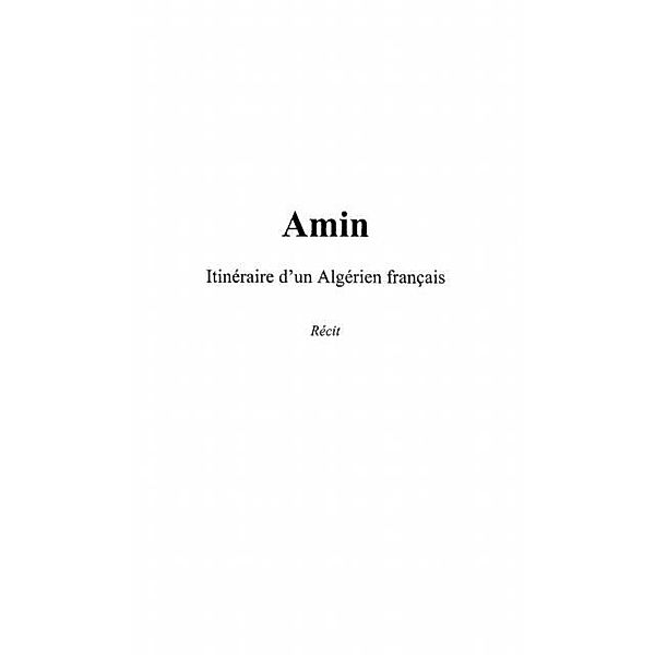 Amin / Hors-collection, Renard Yves-Marie