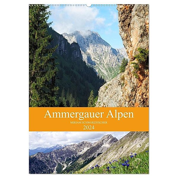 Ammergebirge Wandkalender (Wandkalender 2024 DIN A2 hoch), CALVENDO Monatskalender, Fotografin Miriam Schwarzifscher