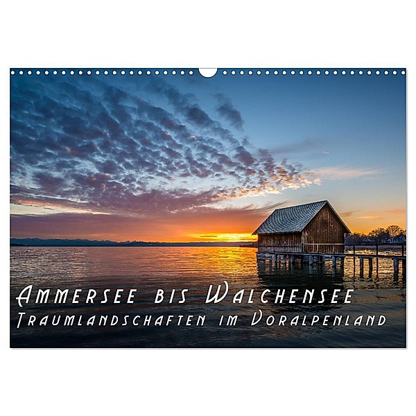 Ammersee bis Walchensee - Traumlandschaften im Voralpenland (Wandkalender 2024 DIN A3 quer), CALVENDO Monatskalender, Denis Feiner