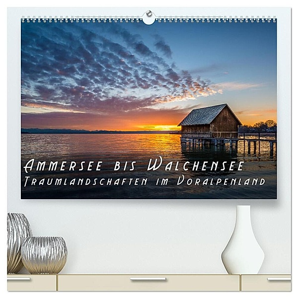 Ammersee bis Walchensee - Traumlandschaften im Voralpenland (hochwertiger Premium Wandkalender 2024 DIN A2 quer), Kunstdruck in Hochglanz, Denis Feiner