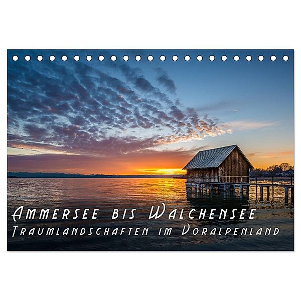 Ammersee bis Walchensee - Traumlandschaften im Voralpenland (Tischkalender 2024 DIN A5 quer), CALVENDO Monatskalender, Denis Feiner
