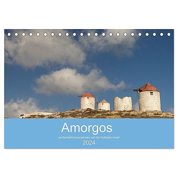 Amorgos - Kykladenimpressionen (Tischkalender 2024 DIN A5 quer), CALVENDO Monatskalender, Winfried Rusch
