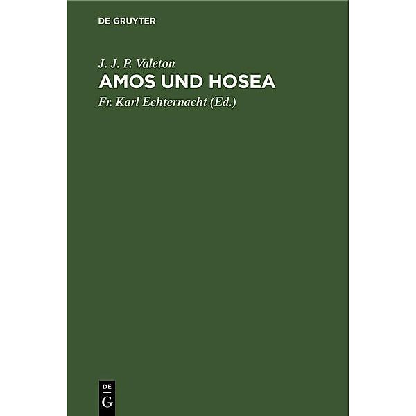 Amos und Hosea, J. J. P. Valeton