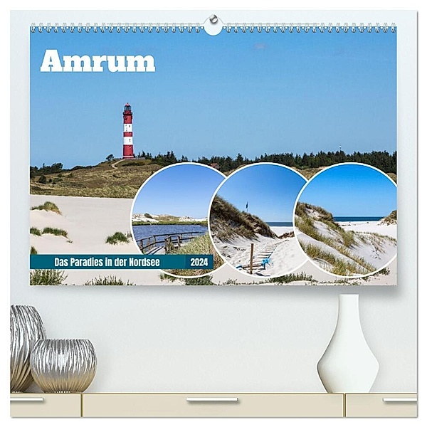 Amrum - Das Paradies in der Nordsee (hochwertiger Premium Wandkalender 2024 DIN A2 quer), Kunstdruck in Hochglanz, Thorsten Kleinfeld