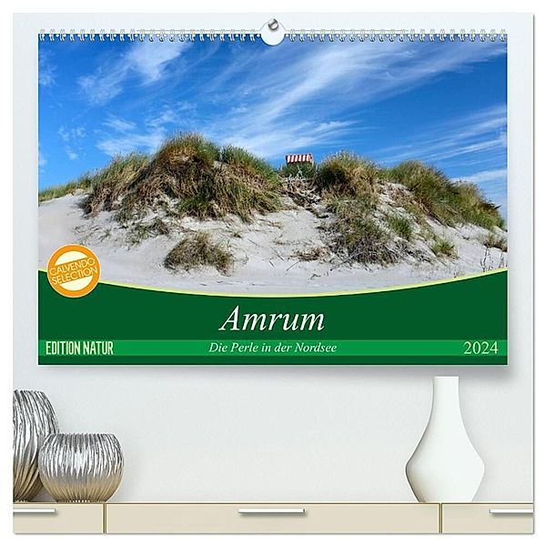 Amrum, die Perle in der Nordsee (hochwertiger Premium Wandkalender 2024 DIN A2 quer), Kunstdruck in Hochglanz, Matthias Klenke