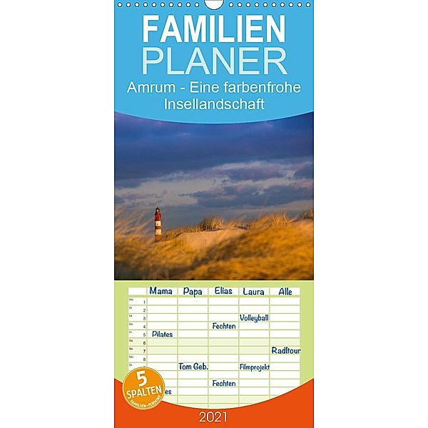 Amrum - Eine farbenfrohe Insellandschaft - Familienplaner hoch (Wandkalender 2021 , 21 cm x 45 cm, hoch), Silke Koch - Siko-Fotomomente.de