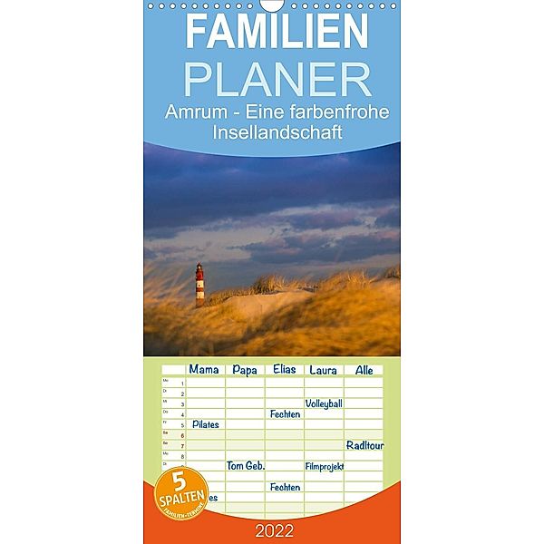 Amrum - Eine farbenfrohe Insellandschaft - Familienplaner hoch (Wandkalender 2022 , 21 cm x 45 cm, hoch), Silke Koch - Siko-Fotomomente.de