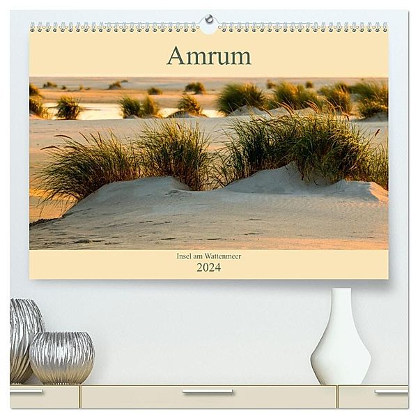 Amrum Insel am Wattenmeer (hochwertiger Premium Wandkalender 2024 DIN A2 quer), Kunstdruck in Hochglanz, Alexander Wolff