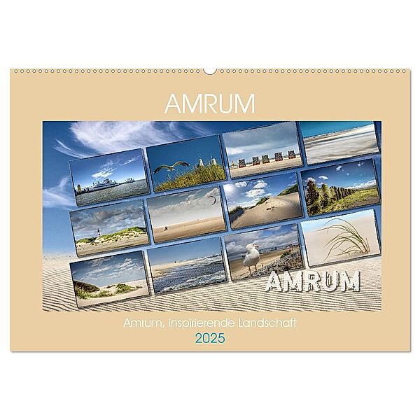 Amrum, inspirierende Landschaft (Wandkalender 2025 DIN A2 quer), CALVENDO Monatskalender, Calvendo, Dieter Gödecke