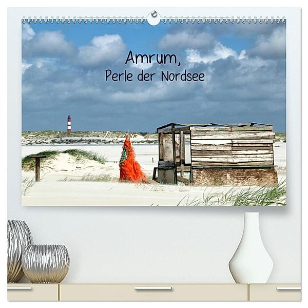 Amrum, Perle der Nordsee (hochwertiger Premium Wandkalender 2024 DIN A2 quer), Kunstdruck in Hochglanz, Simona Fröhlich