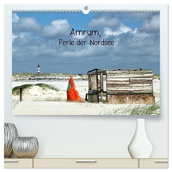 Amrum, Perle der Nordsee (hochwertiger Premium Wandkalender 2025 DIN A2 quer), Kunstdruck in Hochglanz, Calvendo, Simona Fröhlich