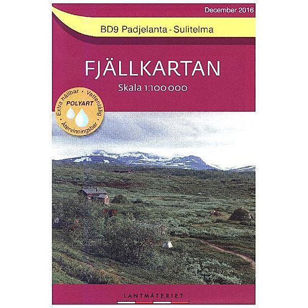 Amtliche Karte Schweden Fjällkartan BD 9