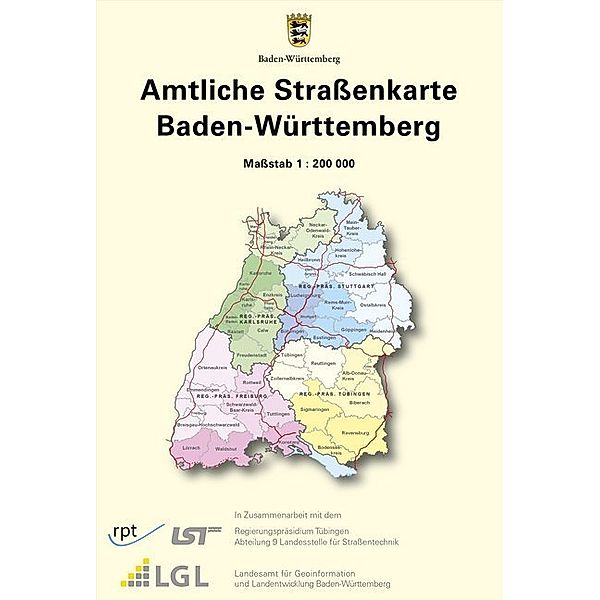 Amtliche Strassenkarte Baden-Württemberg